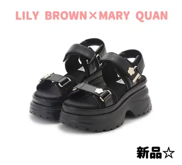 LILY BROWN x MARY QUAN 블랙 샌들 M 사이즈