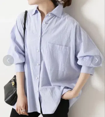 Spick & Span 펄 버튼 돌먼 오버 셔츠