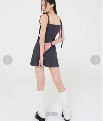 UglyShadow 다크 그레이 미니 원피스