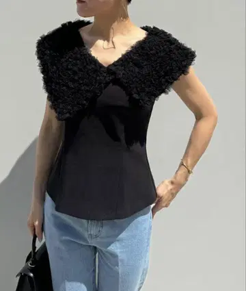 JENNE 튤 칼라 상의
