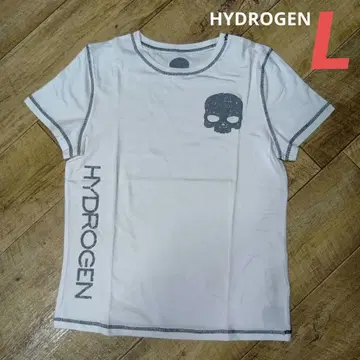 새상품 하자품 [ L ] HYDROGEN 스컬 프린트 티셔츠 화이트