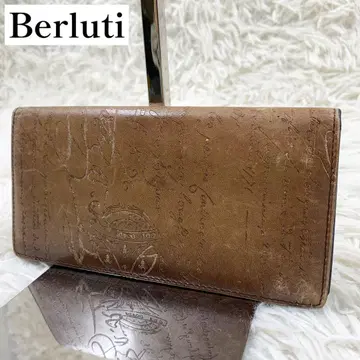 [새상품급] 벨루티 카리그래피 산탈 반지갑 장지갑 브라운