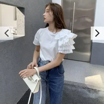 벌스데이 바쉬 프릴 티셔츠 티셔츠 화이트 S