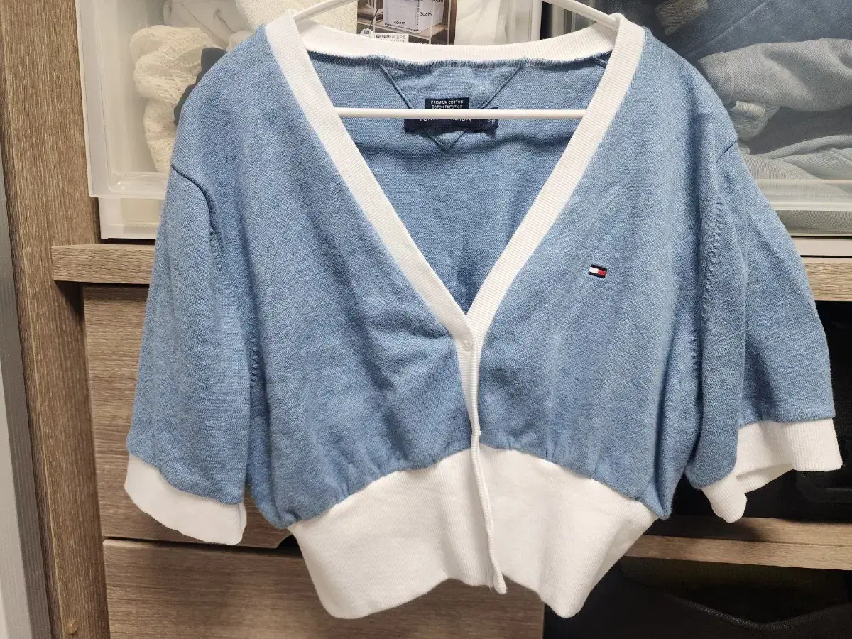 재미삼아 타미 크롭 가디건