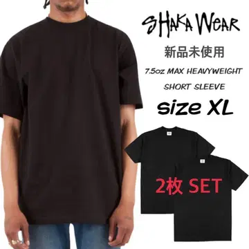 새상품 샤카웨어 7.5 맥스 헤비 웨이트 티셔츠 블랙 XL 2매