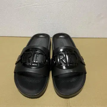 로렌 랄프 로렌 블랙 로고 샌들 슬리퍼