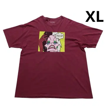 VILLAINS 티셔츠 XL 크림슨 디즈니 아메리칸 코믹스 빌런즈