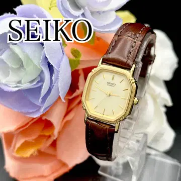 작동 손목시계 SEIKO 세이코 골드 벨트 새상품 새 배터리 E80