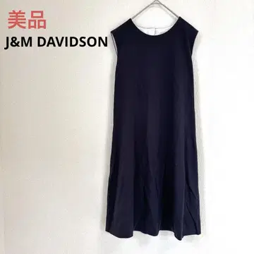 새상품급 J&MDAVIDSON 슬리브리스 원피스 네이비 싸개 버튼