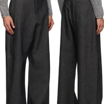 【23AW】GABRIELA COLL GARMENTS｜No.227 No.227 Black Denim Full Trousers - Gabriela Coll Garments
