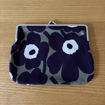 마리메꼬 우니코 가마구치 파우치 KHAKIGREENPURPLE