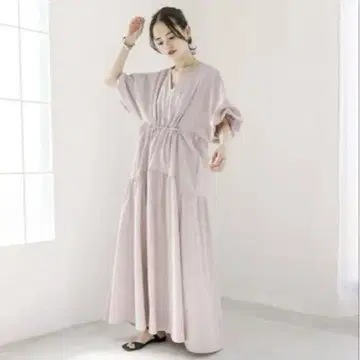 mystic 드로스트 개더 원피스