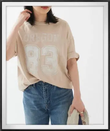 새상품급 JOURNAL STANDARD L'ESSAGE 넘버 T셔츠