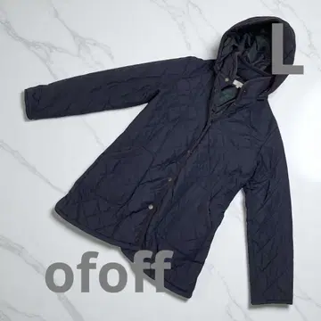 'ofoff' 여성용 퀼팅 코트 네이비 버튼 포함 L 사이즈