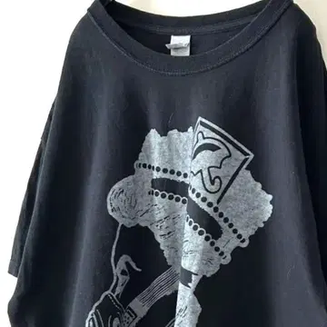 길단 가로 얼굴 우산 마스크 티셔츠 XL 블랙 검정 구제 의류