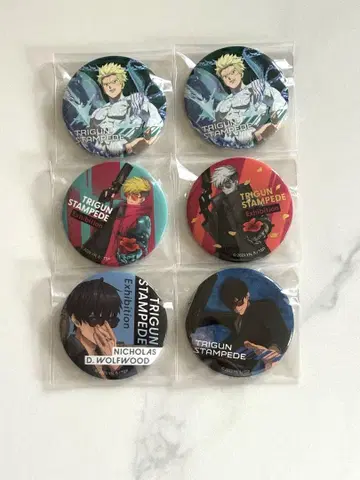 트라이건 TRIGUN TRIGUN 전 캔뱃지 6개 세트