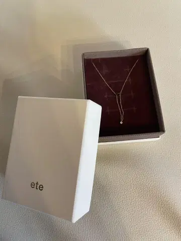 ete K10 다이아몬드 목걸이 핑크 골드