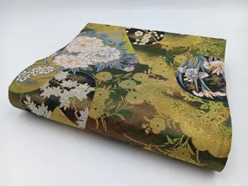 후쿠로 오비, 그린 계열, 금, 시케츠키, 선명한 색상, 기모노