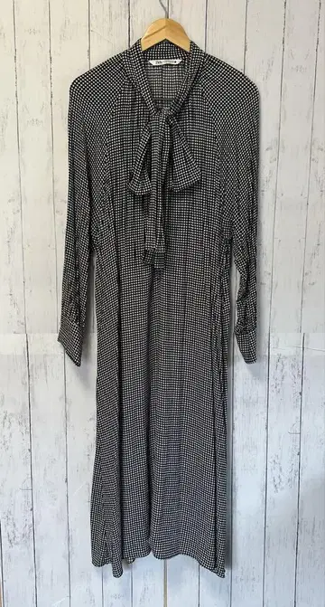 ZARA 하운드투스 패턴 원피스 XL (EUR) 빅 사이즈