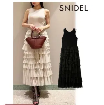 볼륨 프릴 니트 원피스 SWNO244128 여성용 snidel