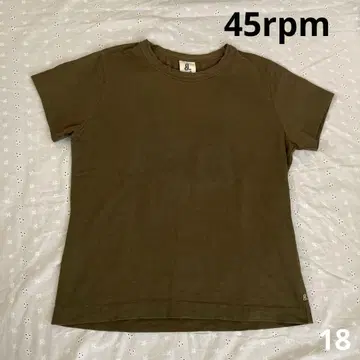 45rpm 올리브 그린 반팔 티셔츠