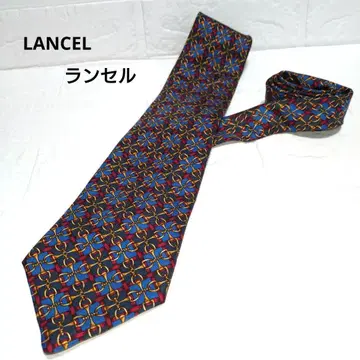 새상품급 LANCEL 란셀 블루 계열 넥타이