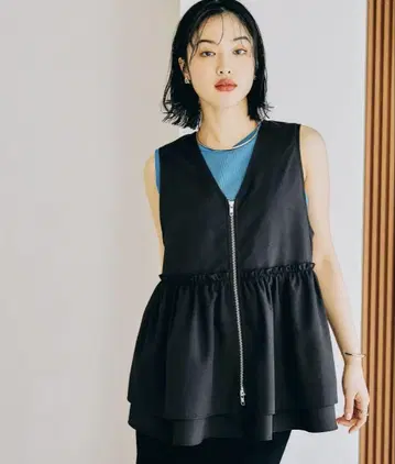 LEPSIM 개더 WZIP 베스트 TALL