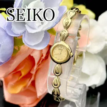 작동 손목시계 SEIKO 세이코 골드 드레스 새상품 배터리 라운드 E85