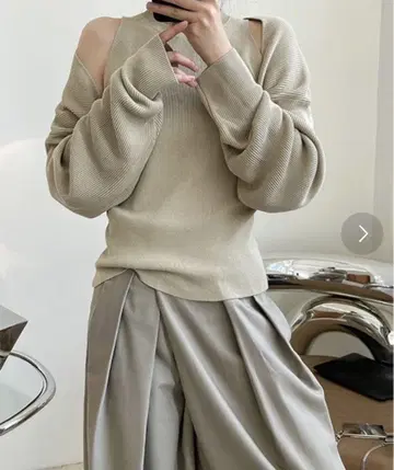 chuclla  니트 앙상블 셋업 볼레로 베이지