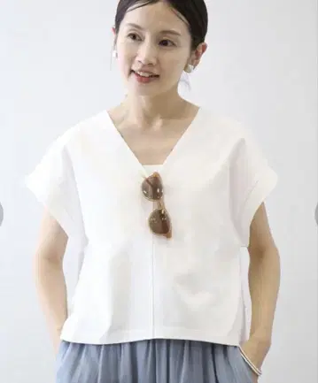 새상품급 IENA 이에나 2024SS 하드 츄리 크롭 탑 코튼 화이트