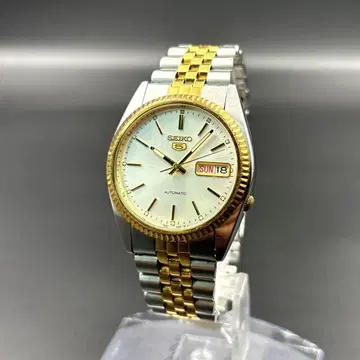 SEIKO 세이코5 7S26-0500 오토매틱 백스켈레톤 콤비