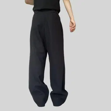 BLACK GRID WIDE SLACKS 2948P 슬랙스