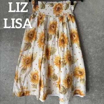 LIZ LISA 리즈리사 해바라기 무늬 튜브탑 원피스 당시