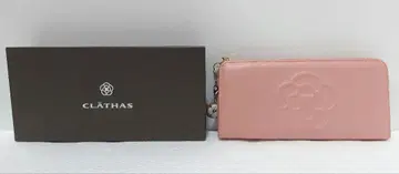 새상품 CLATHAS 클레이사스 핑크 와플 지갑 장지갑