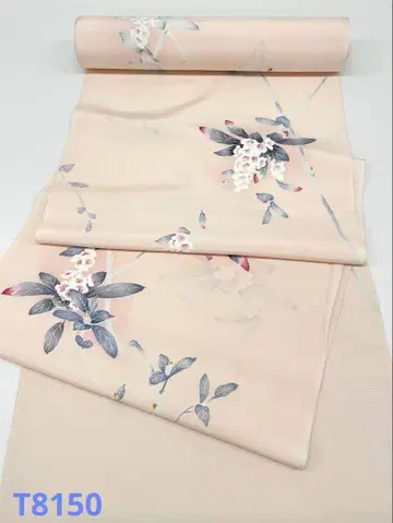 코몬 문양 벚꽃 순수 실크 옷감