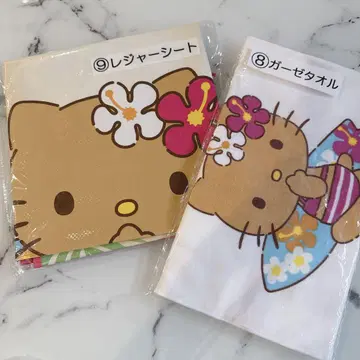 헬로키티 당첨 복권 거즈 타월 돗자리 새상품