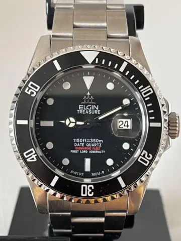 ELGIN TREASURE 엘진 다이버 손목시계 FK-272 작동 불량