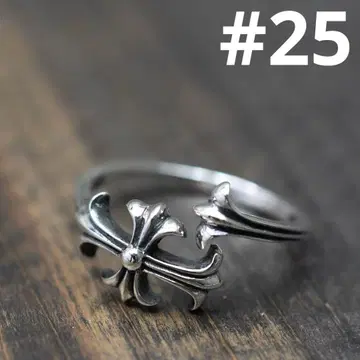 25호 Silver 925 반지 클래식 플로럴 크로스 반지
