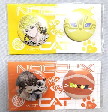 니지산지 EN 캔뱃지 Noctyx with Cat 알반 서니