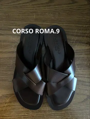 "CORSO ROMA,9" 가죽 샌들, 브라운, 23.0cm
