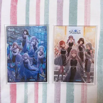 뱅드림 Roselia CD 혜택 아크릴 코스터 소프맵 2종 세트