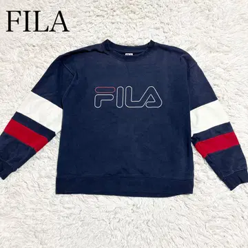 [FILA] 휠라 맨투맨 긴팔 네이비 로고 자수 [S]