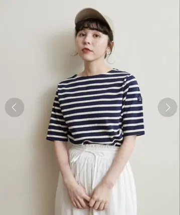 차일드우먼 데라베 보더 5부 소매 풀오버