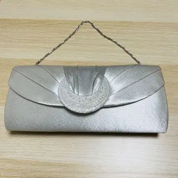 실버 플랩 파티 백 클러치 백