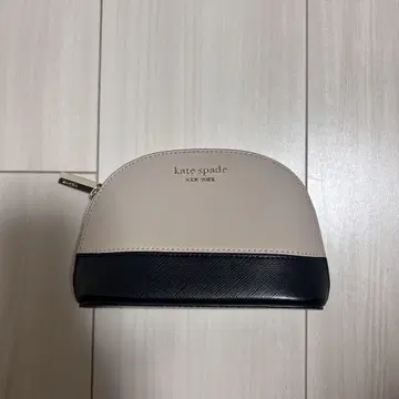 kate spade 아치형 파우치 베이지 블랙