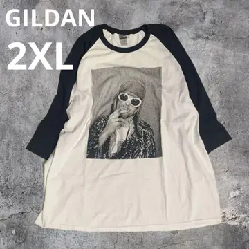 빈티지 GILDAN 7부 소매 NIRVANA 커트 코베인