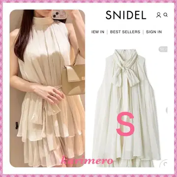 [정품] SNIDEL 아메슬리 개더 블라우스 세트 택 포함 새상품 IVR