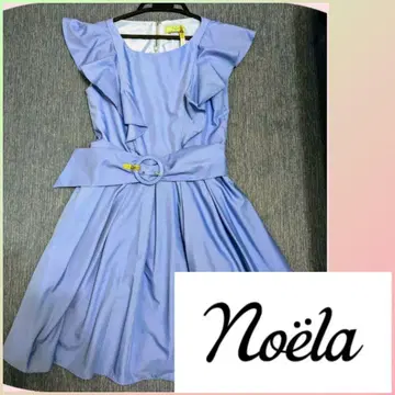 미사용에 가까운 Noela 노엘라 원피스 벨트 포함 플레어 플레어 리브