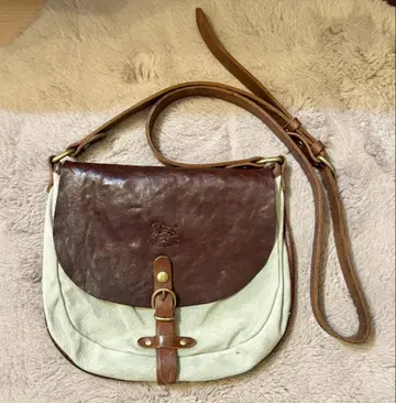 IL BISONTE*숄더백*가죽 브라운 일비종떼