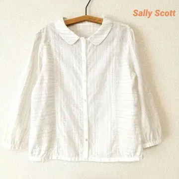 Sally Scott 레이스 자수 블라우스 7부 소매